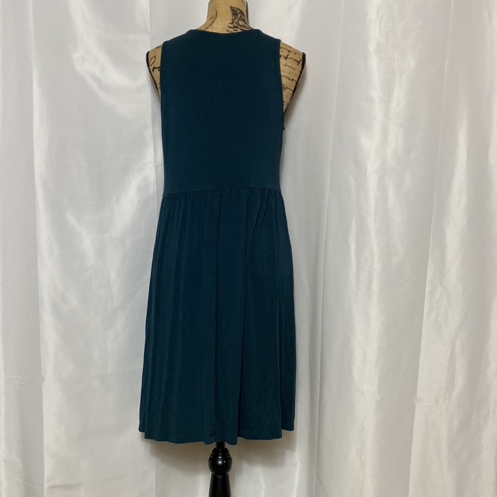 Bottle Blue Sleeveless Midi Dress M - Picture 4 of 8